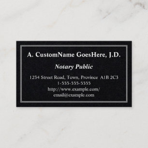 Understated and Basic Notary Public Business Card