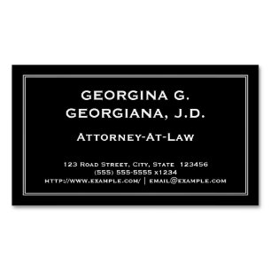 Understated Attorney-At-Law Magnetic Business Card