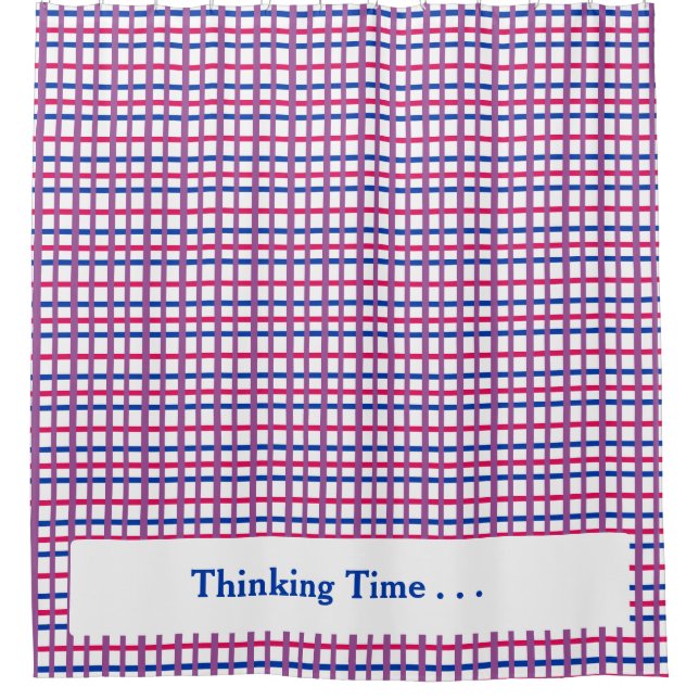 Understated Bisexual Colour Tattersall Shower Curtain (Front)