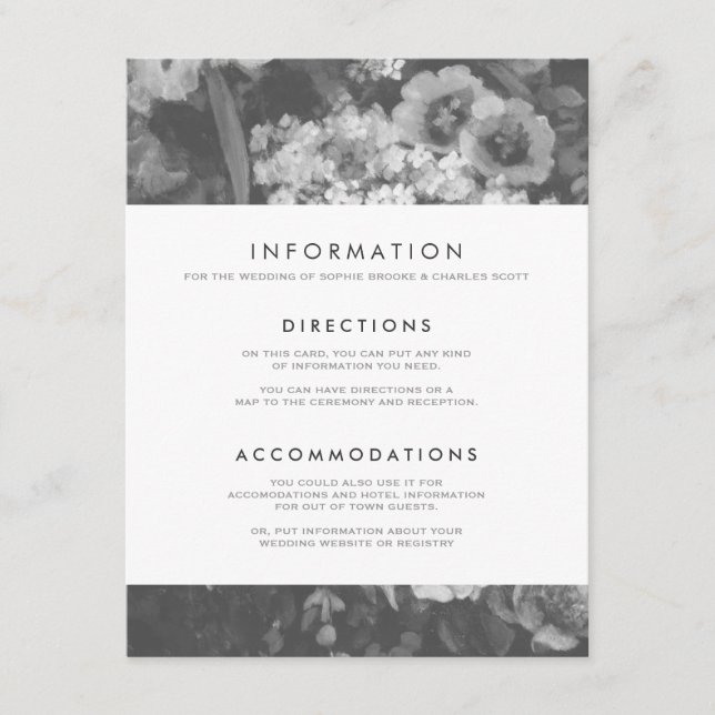 Understated Elegant Wedding Enclosure Card (Front)