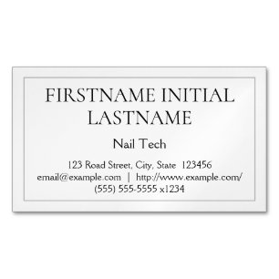 Understated Nail Tech Magnetic Business Card