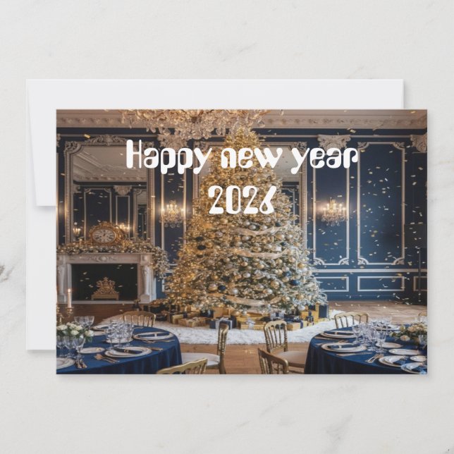 Understated New Year Elegance Card (Front)
