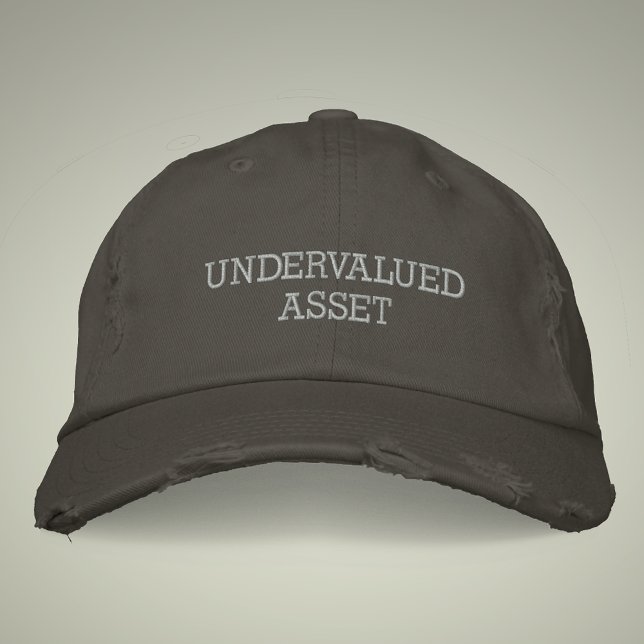Undervalued Asset Vintage Style Distressed  Embroidered Hat (Creator Uploaded)