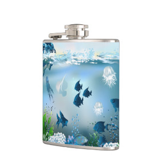 Underwater 5 Wrapped Flask