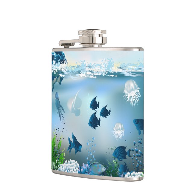 Underwater 5 Wrapped Flask (Left)