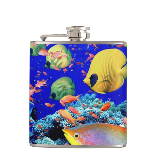 Underwater 6 Wrapped Flask (Front)