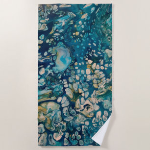 Underwater Abstract Fantasy Beach Towel
