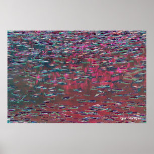 Underwater Abstract - Piece 7 (Watercolor) Poster