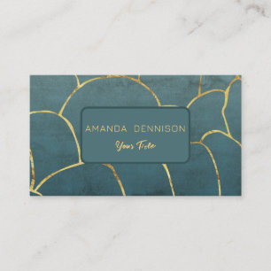 Underwater Abstract Treasure QR Code Business Card