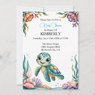 Underwater Adventures with Tiny Turtle  Invitation