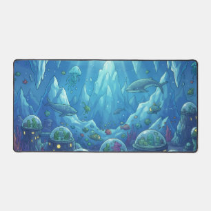 Underwater Alien City Desk Mat