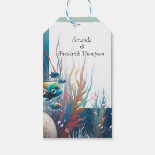 Underwater Art of Fish & Coral in Acrylic Gift Tags