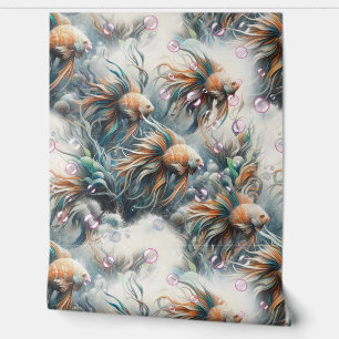Underwater Art of Fish & Coral in Acrylic paints Wallpaper