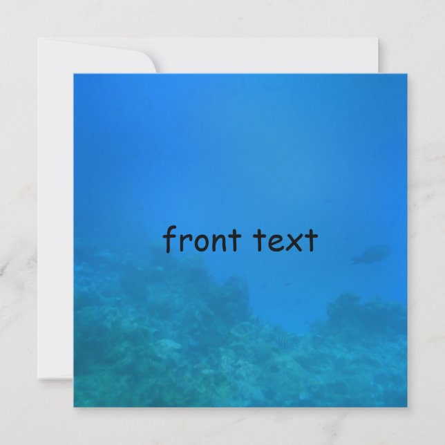 Underwater Background Scene Invitation (Front)