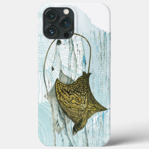 Underwater Beautiful Hand-Painted Ornate Eagle Ray iPhone 13 Pro Max Case
