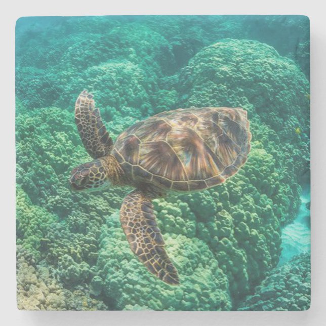 Underwater Beauty Stone Coaster (Front)