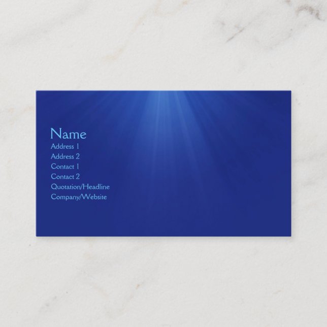 Underwater Business Card (Front)