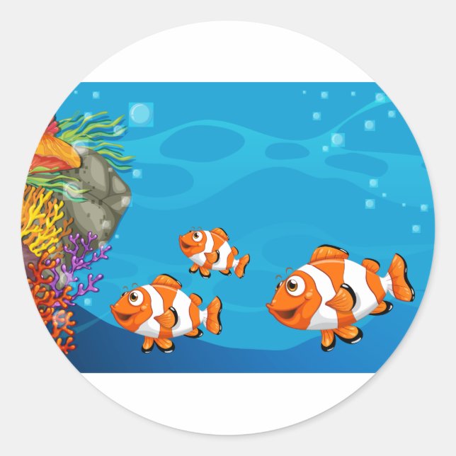 Underwater Classic Round Sticker (Front)