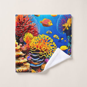 Underwater Coral Garden Design Bath Towel Set