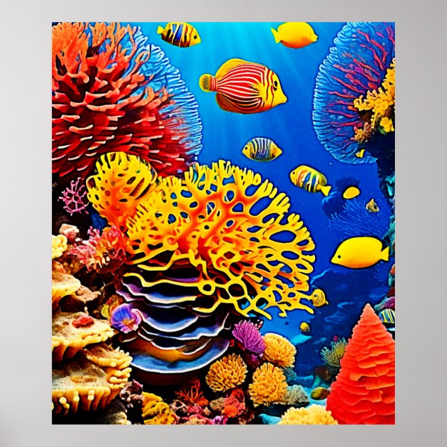 Underwater Coral Garden Design Poster (Front)