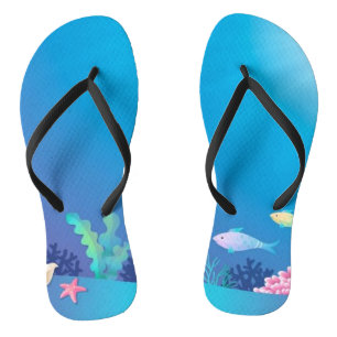 Underwater coral reef jandals