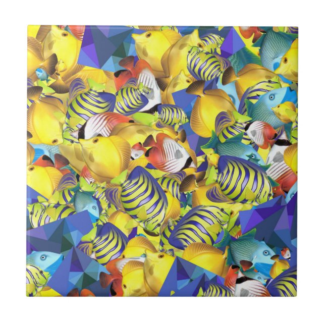 Underwater. Coral reef.Pattern Tile (Front)
