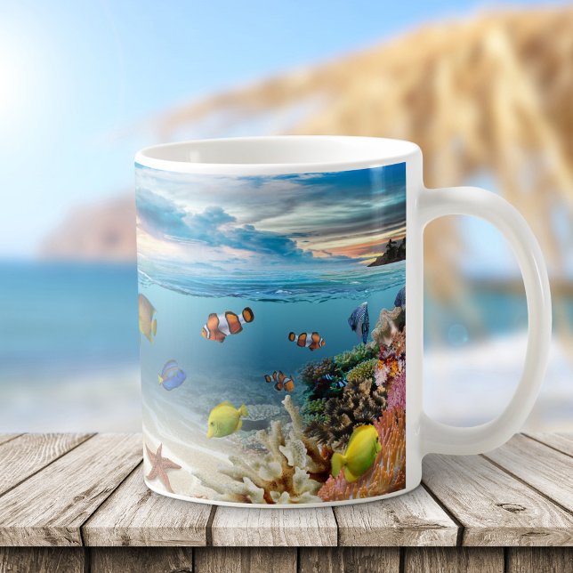 Underwater Coral Reef With Tropical Fish Coffee Mug (Creator Uploaded)