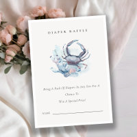 Underwater Crab Coral Diaper Raffle Baby Shower