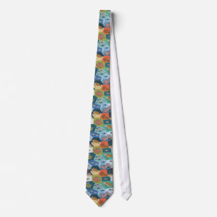 Underwater Creatures Collage Design Tie