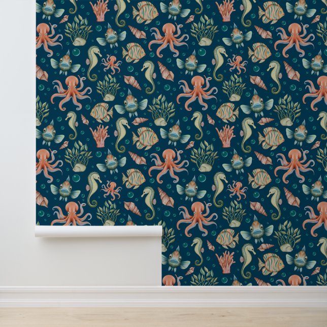 Underwater Creatures on blue Wallpaper (Application)