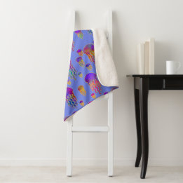 Underwater Dancing Rainbows Skylight Sherpa Blanket