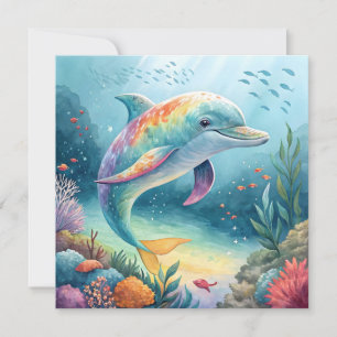 Underwater Dolphin Invitation