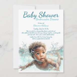 Underwater Dreams Watercolor Baby Shower Invitation