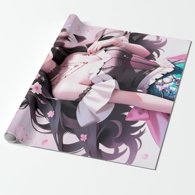 Underwater Fantasy: Mermaid Birthday Gift Wrap (Unrolled)