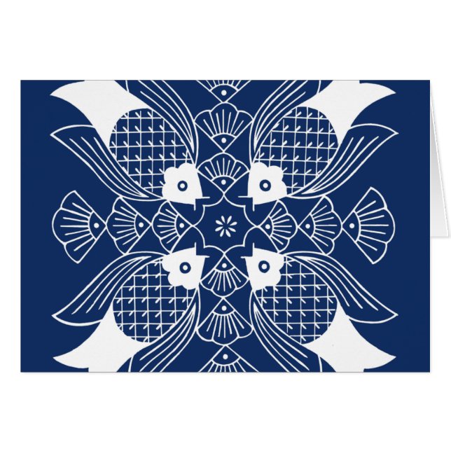 Underwater Fish Design with Blue Background (Front Horizontal)