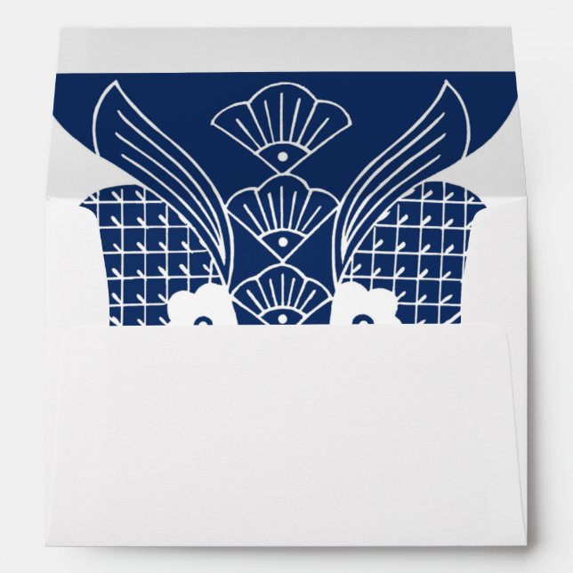 Underwater Fish Design with Blue Background Envelope (Back (Bottom))