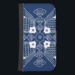 Underwater Fish Design with Blue Background Samsung S4 Wallet Case<br><div class="desc">A meeting of the fish minds,  this design showcases an underwater scene complete with seashells on a blue background. A great gift for an ichthyologist or anyone who loves the sight of fish having a swim!</div>