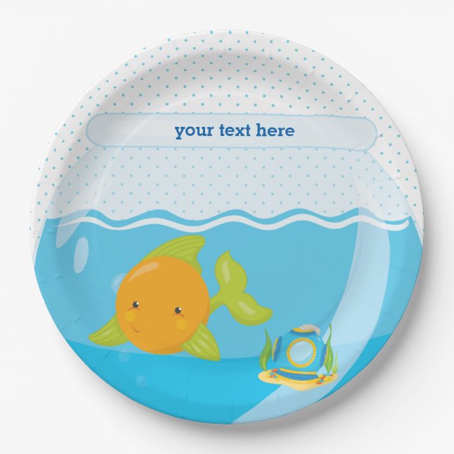 Underwater fish paper plate (Front)