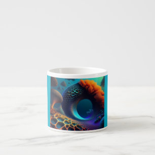 Underwater Fractal Landscape Espresso Cup