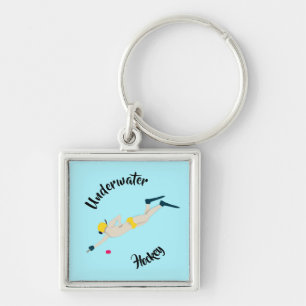 Underwater Hockey Key Ring