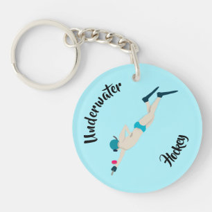 Underwater Hockey Key Ring