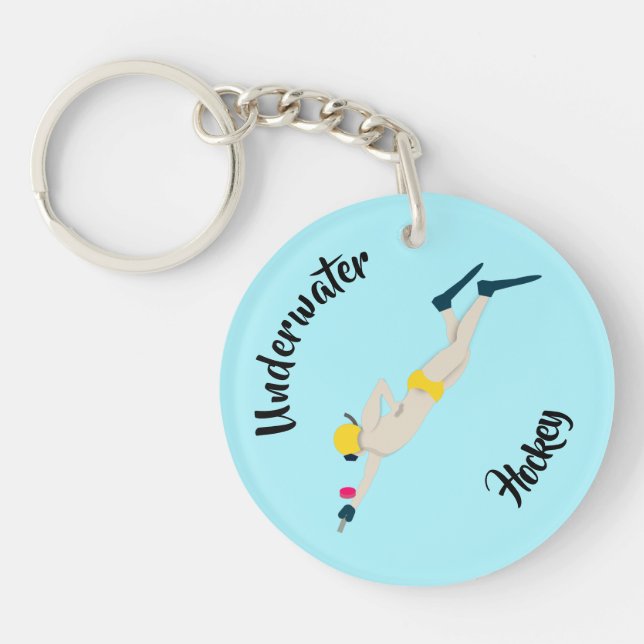 Underwater Hockey Key Ring (Front)