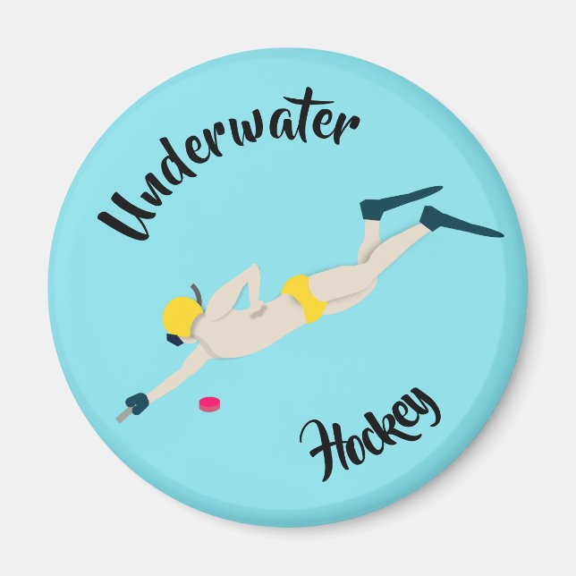 Underwater Hockey Magnet (Front)