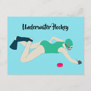 Underwater Hockey Postcard