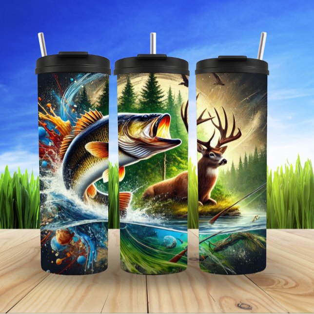 Underwater Hunt, Wilderness Majesty Thermal Tumbler (Creator Uploaded)