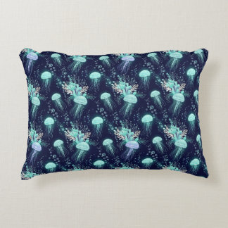 Underwater Jellyfish Pattern Decorative Cushion