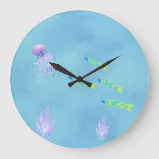 Underwater Jellyfish Wall Clock