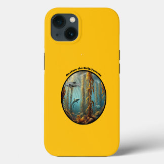 Underwater Kelp Forest with Fish and Lobster URM iPhone 13 Case
