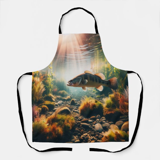 Underwater large mouth bass apron (Front)