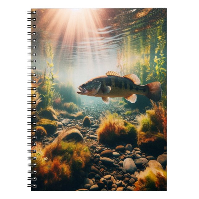 Underwater large mouth bass notebook (Front)